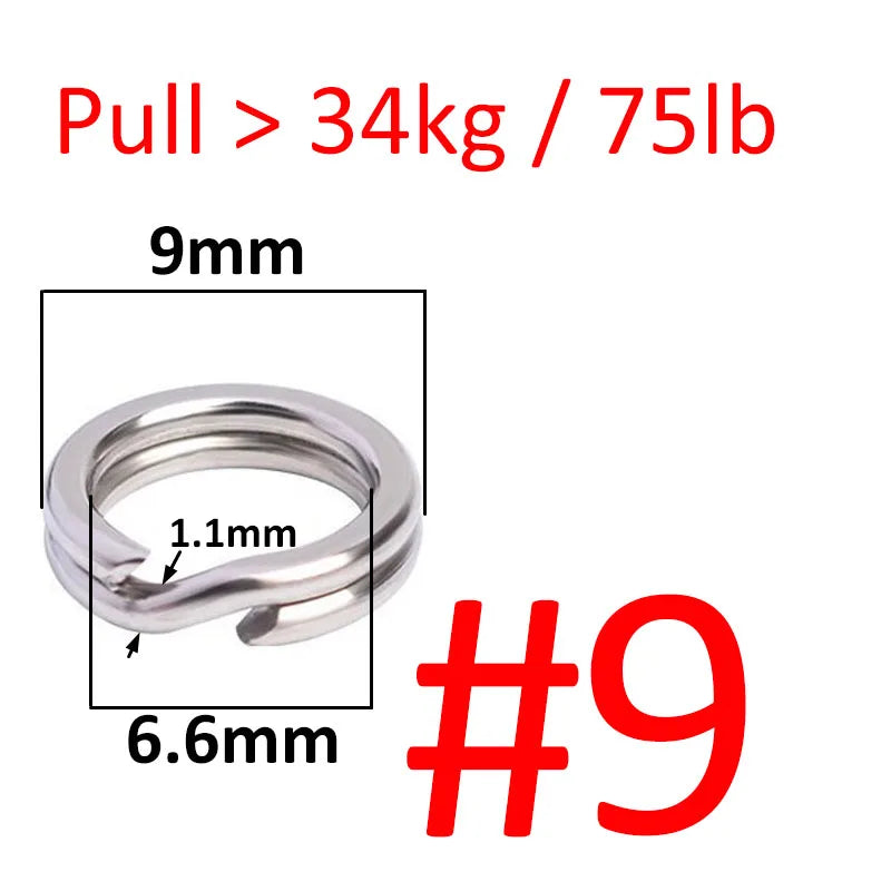 HookUpCo. Stainless Steel Fishing Split Rings 50pcs - HookUpCo.