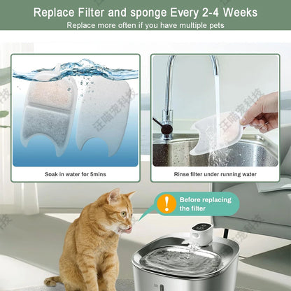 HookUpCo. Easy-Clean Cat Water Fountain Filters