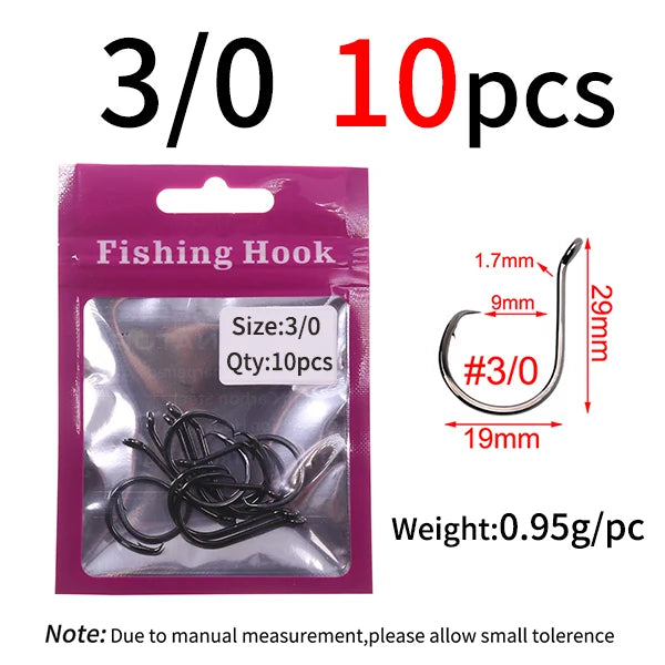 HookUpCo. Heavy-Duty Black Nickel Fishing Hooks - HookUpCo.