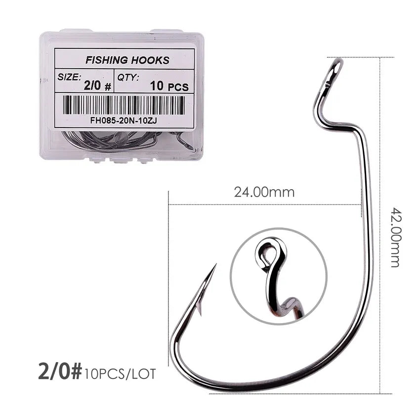 HookUpCo. 10pc Crank Hooks for Carp Fishing - HookUpCo.
