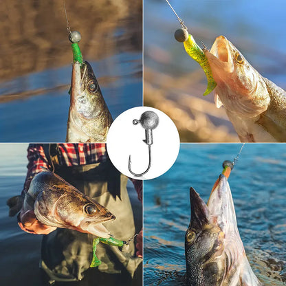 Versatile Jig Head Hooks for Fishing - Multiple Sizes Available