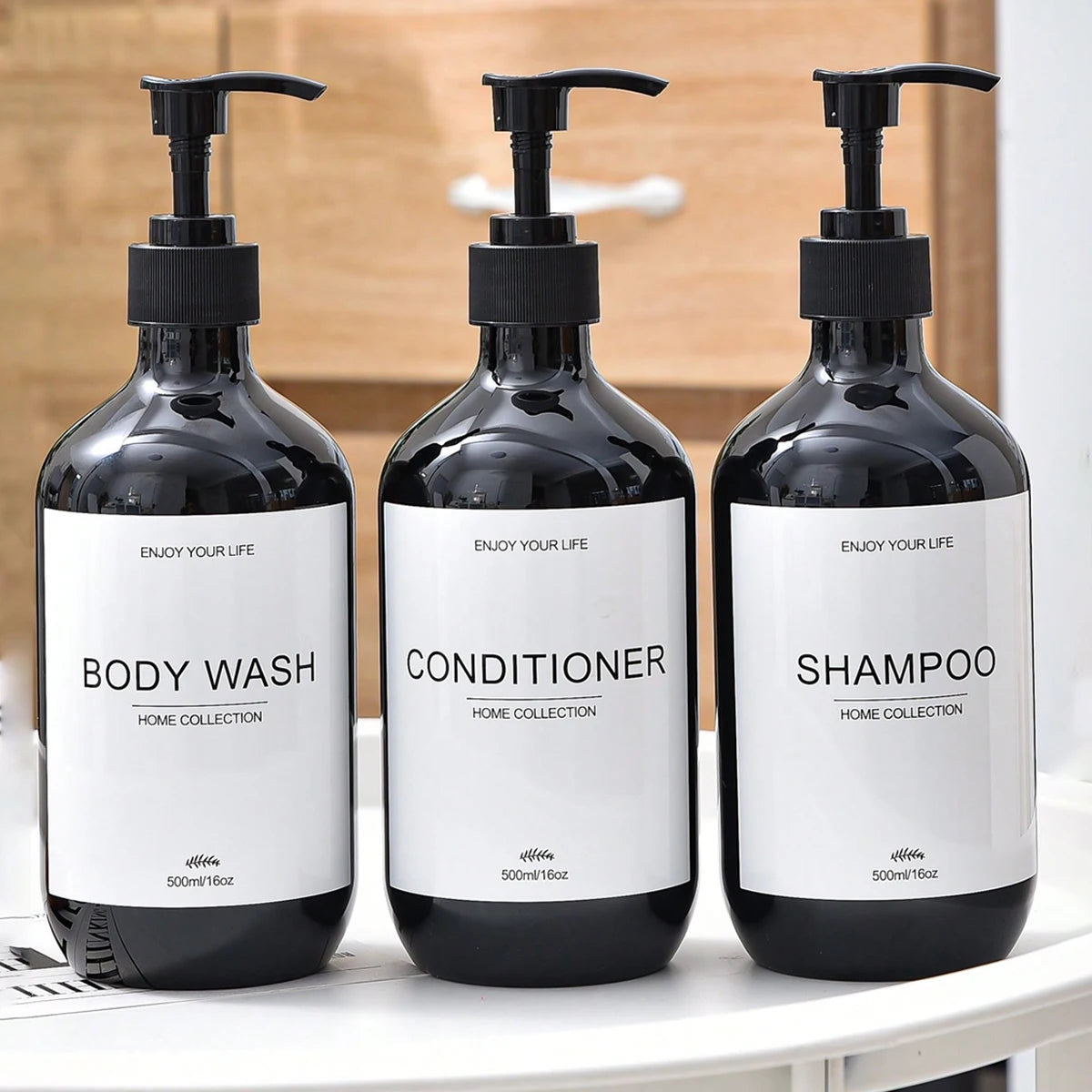 Stylish 3-Piece Waterproof Lotion Dispenser Set