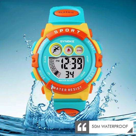 Waterproof LED Digital Kids Watch for Boys and Girls Gifts