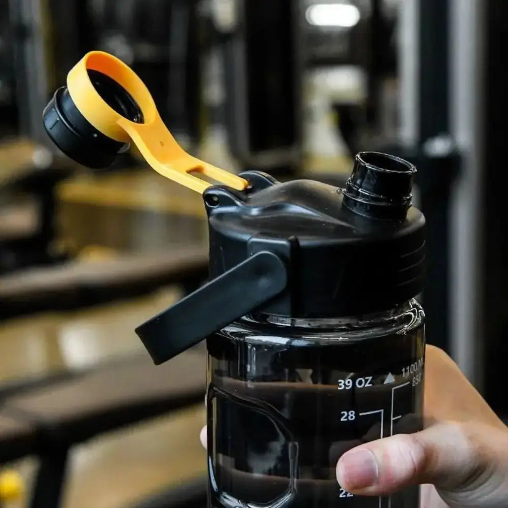 Large Capacity Leak-Proof Water Bottle with Time Markers