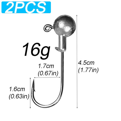 HookUpCo. Versatile Jig Head Hooks for Bass Fishing - HookUpCo.
