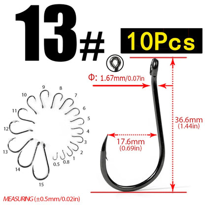 HookUpCo. Carbon Steel Circle Hooks for Fishing - HookUpCo.
