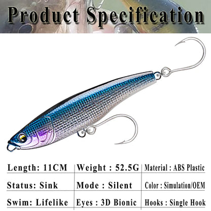 HookUpCo. Saltwater Long Casting Fishing Lure - HookUpCo.