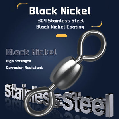 Stainless Brass Fishing Swivels for Tackle - 50 to 200 Pcs