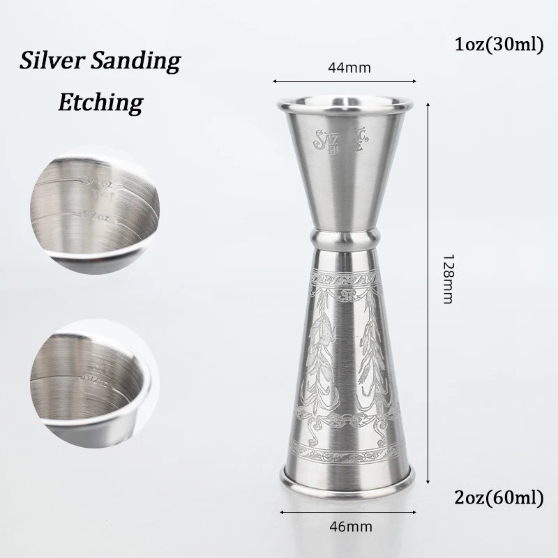 HookUpCo. Stainless Steel Cocktail Jigger Set
