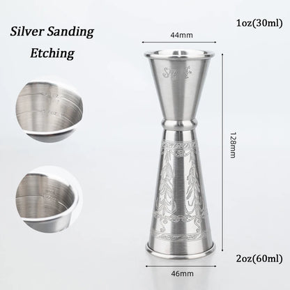 HookUpCo. Stainless Steel Cocktail Jigger Set