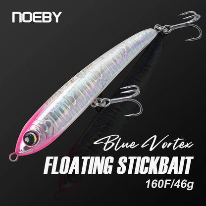 HookUpCo. Blue Vortex Floating Stickbait for Saltwater Fishing