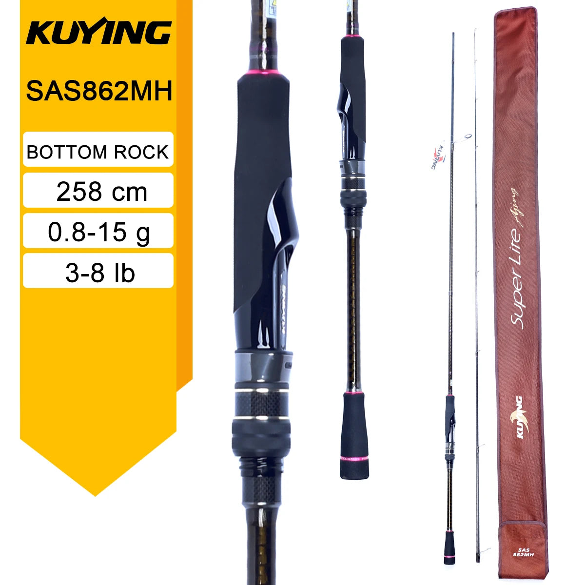 HookUpCo. SuperLite Fishing Rods for Lure Casting - HookUpCo.