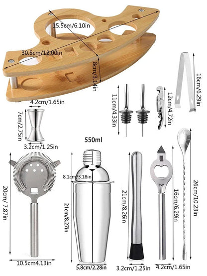 Stainless Steel Cocktail Shaker Set for Parties