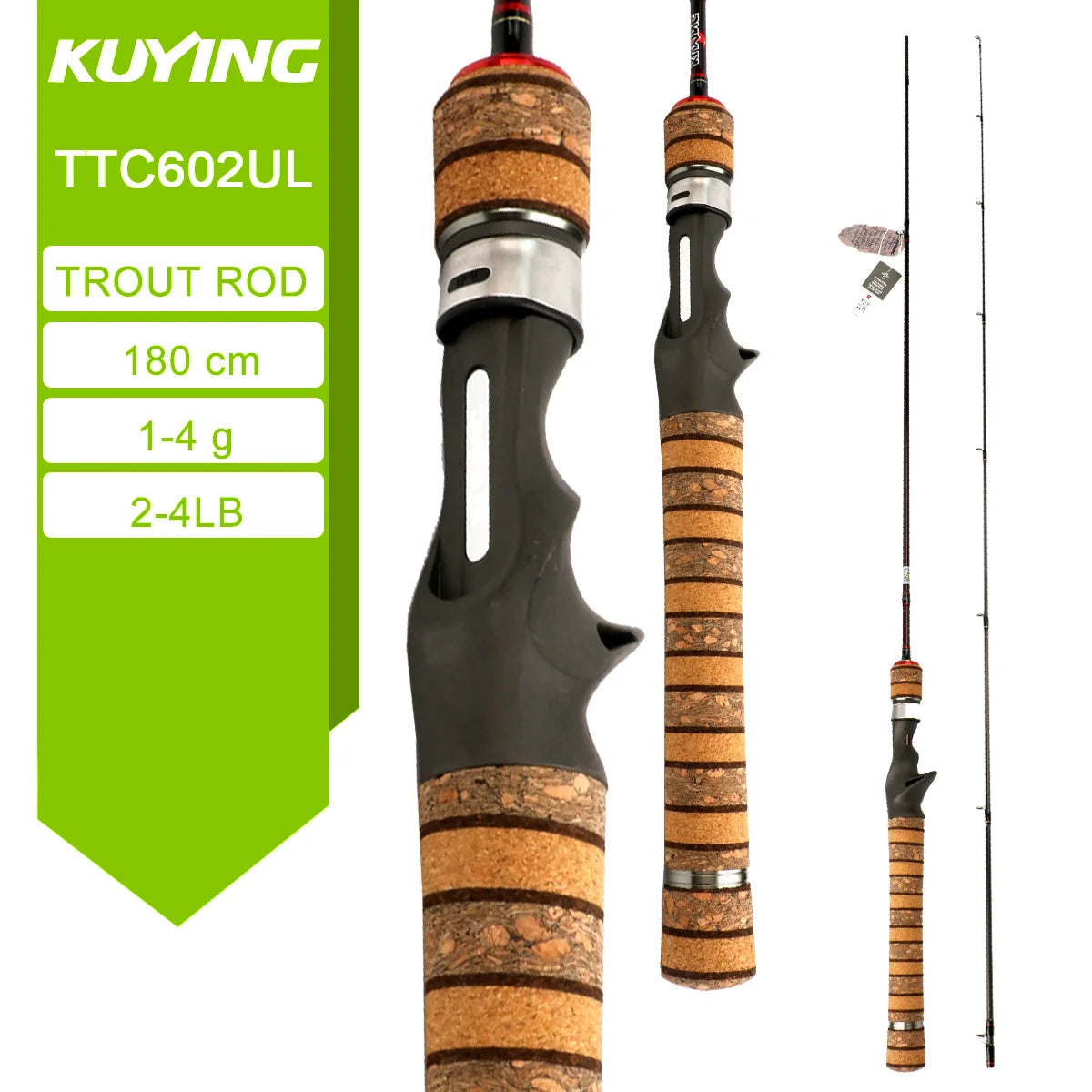 HookUpCo. Carbon Fishing Rod for Rivers and Streams - HookUpCo.