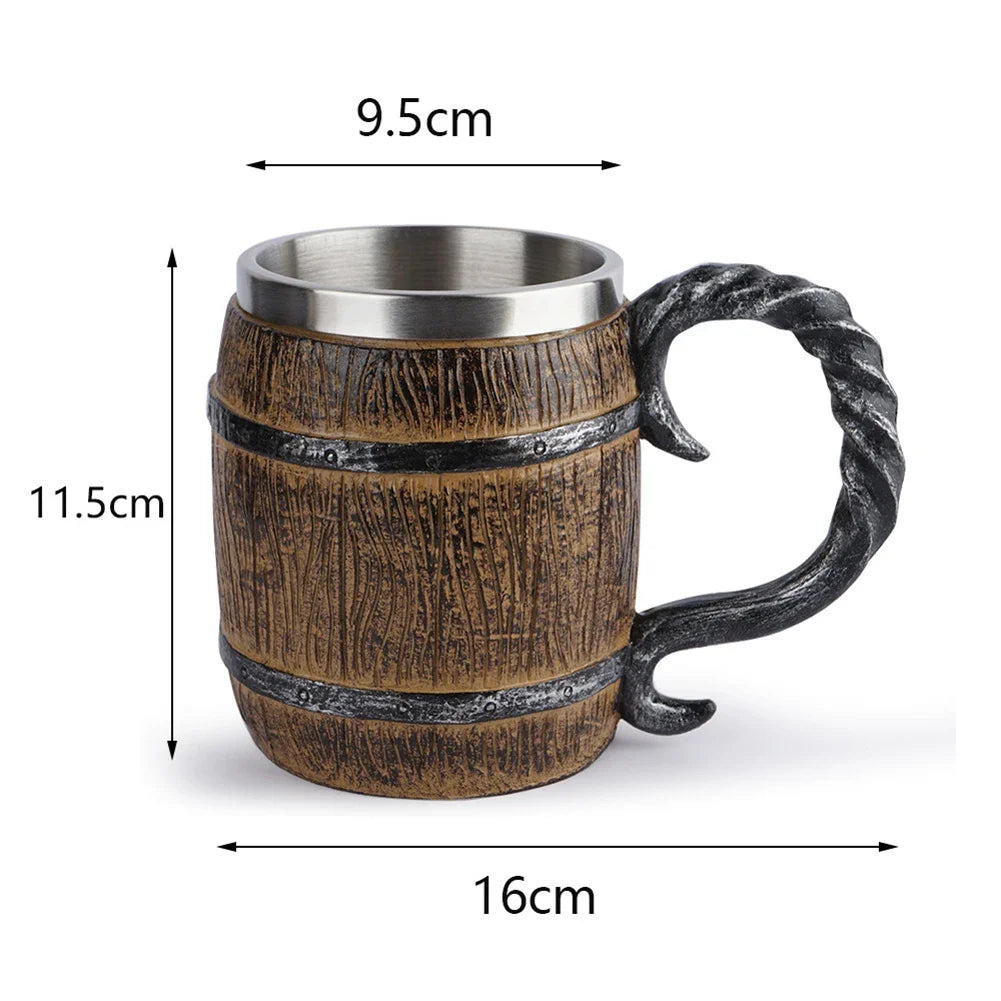 3L Wooden Whiskey Barrel with Stand and Spigot