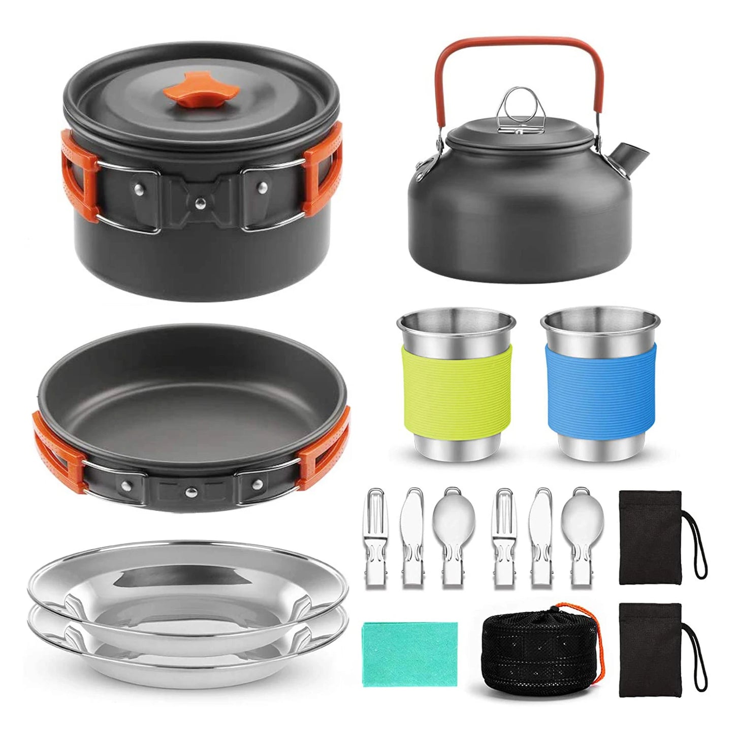 HookUpCo. Compact Camping Cookware Set for Two - HookUpCo.