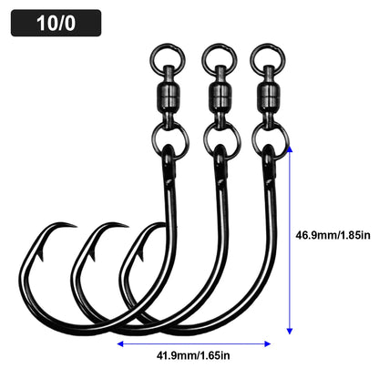 HookUpCo. Anti-Tangle Circle Hooks with Swivel - HookUpCo.