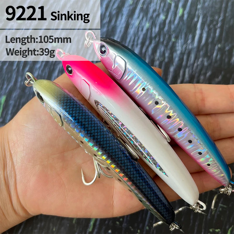HookUpCo. Fast Sinking 105mm Fishing Lure for Sea & Trout