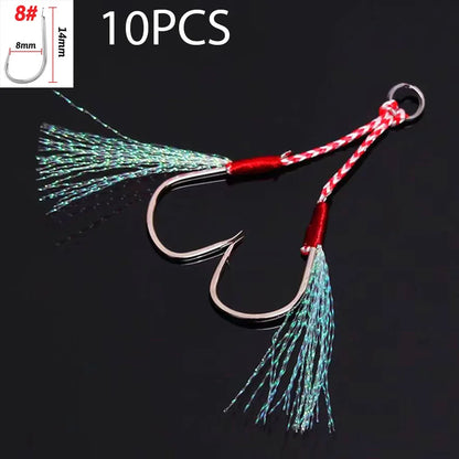 HookUpCo. 10PCS High Carbon Steel Fishing Hooks - HookUpCo.