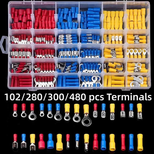 HookUpCo. 480PCS Insulated Wire Connector Kit with Terminals