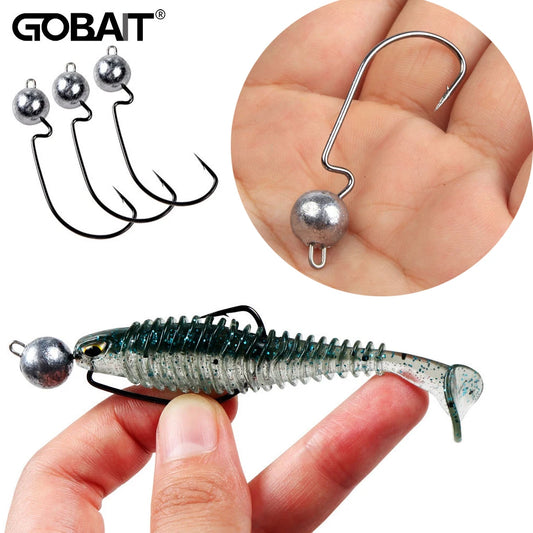HookUpCo. Sharp Barbed Jig Head Fishing Hooks - HookUpCo.