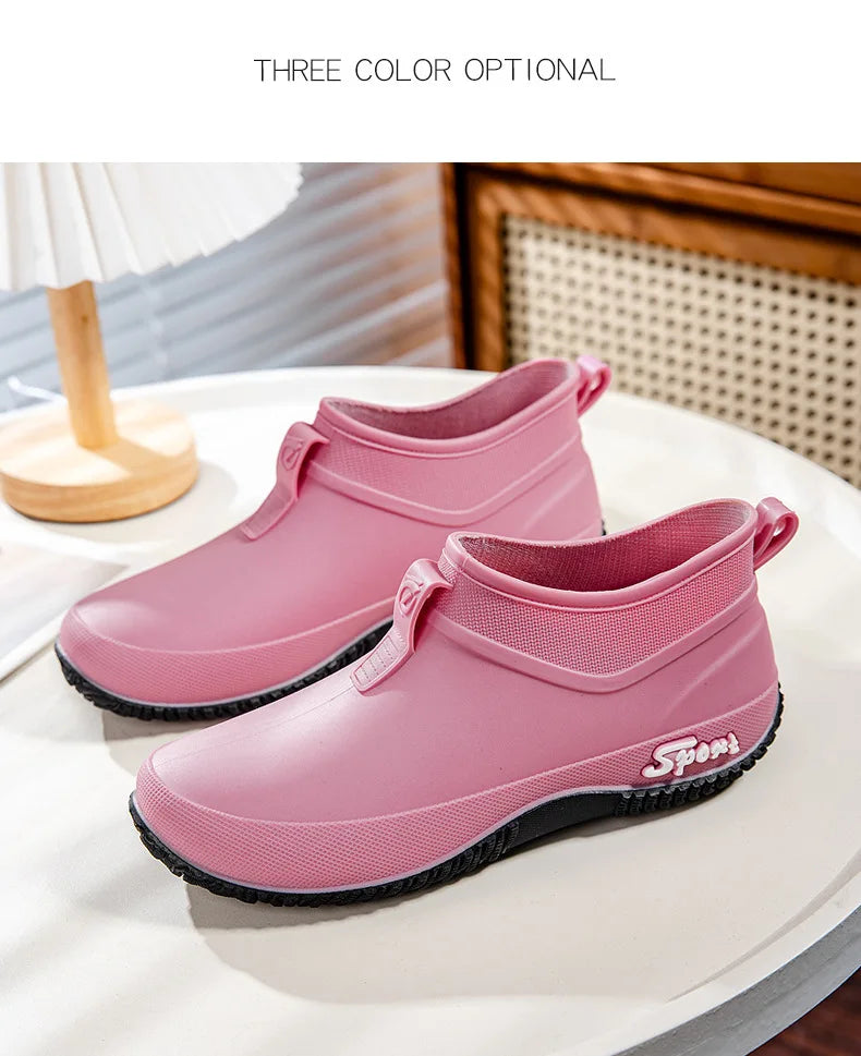 Waterproof Casual Short Tube Rain Boots for Women