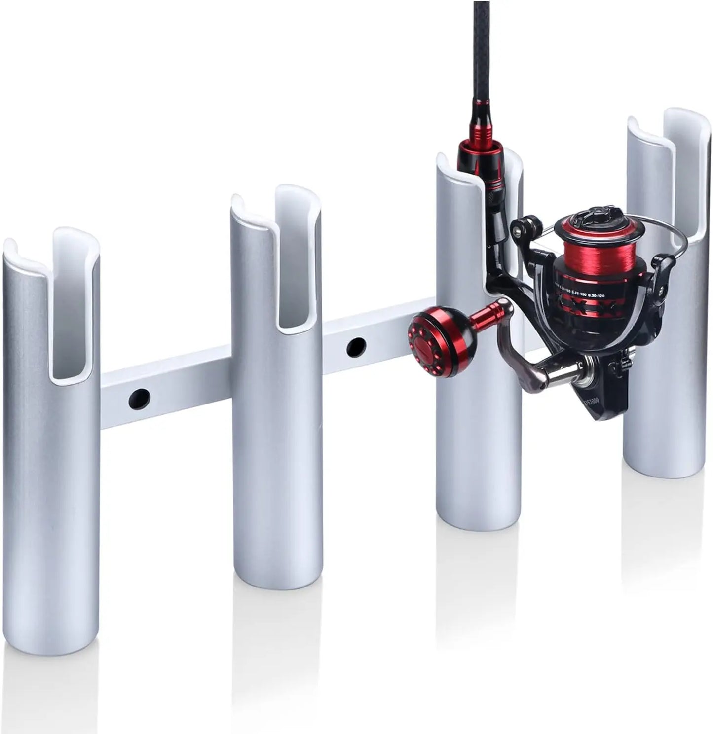 HookUpCo. Aluminum Fishing Rod Holder with 4 Tubes - HookUpCo.