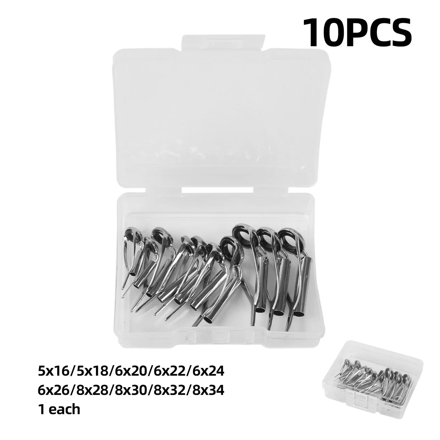 Anti-Tangle Fishing Rod Tip Guide Rings Set