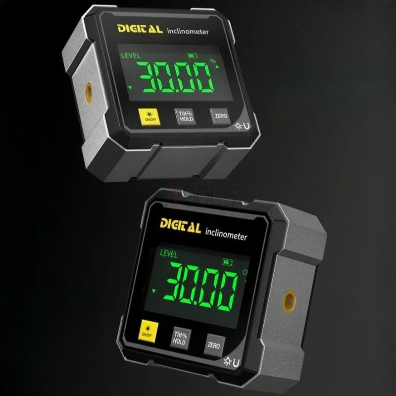 Digital Display Inclinometer Tool with Magnetic Leveling Feature