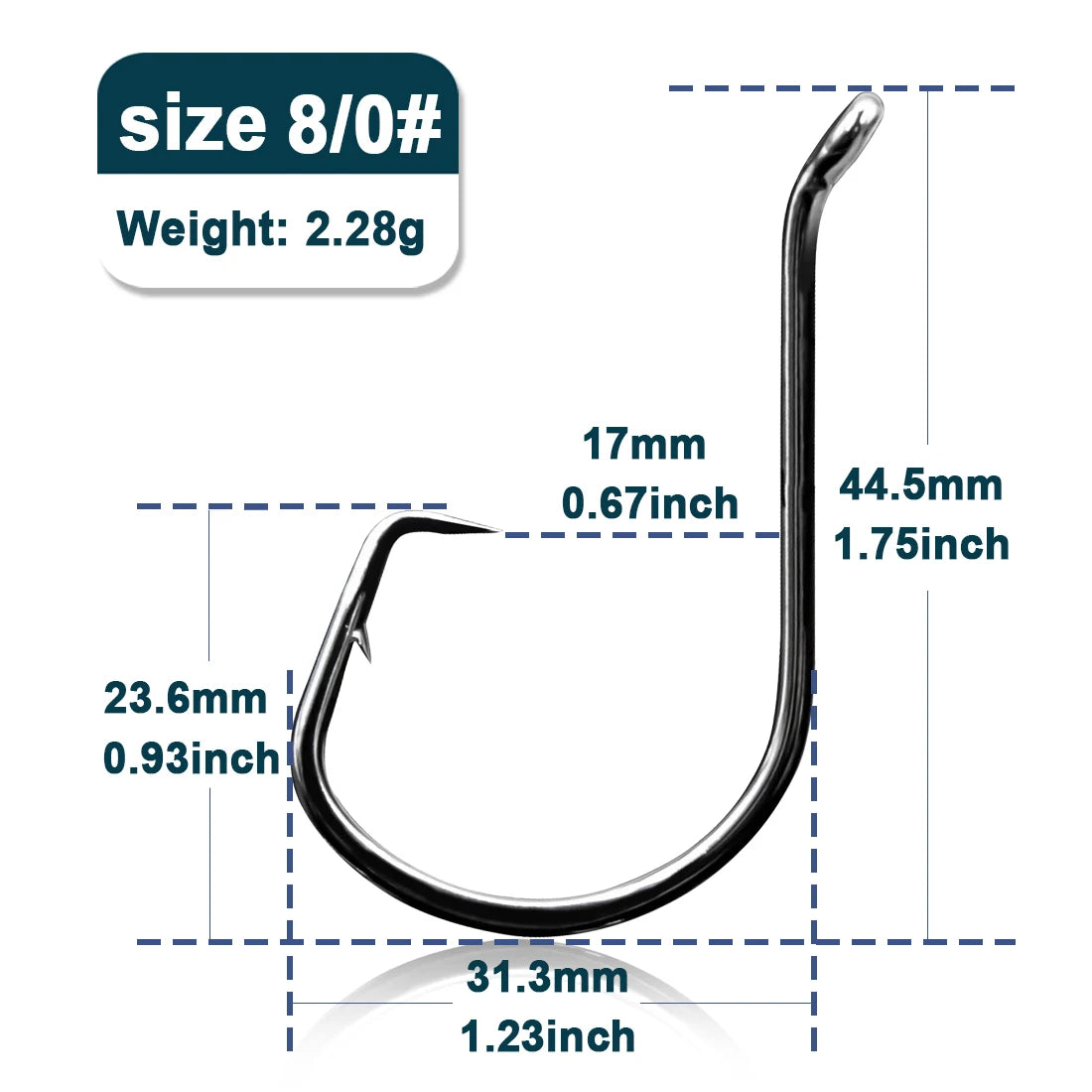 HookUpCo. Offset Barbed Fishing Hooks Set 25-50Pcs - HookUpCo.