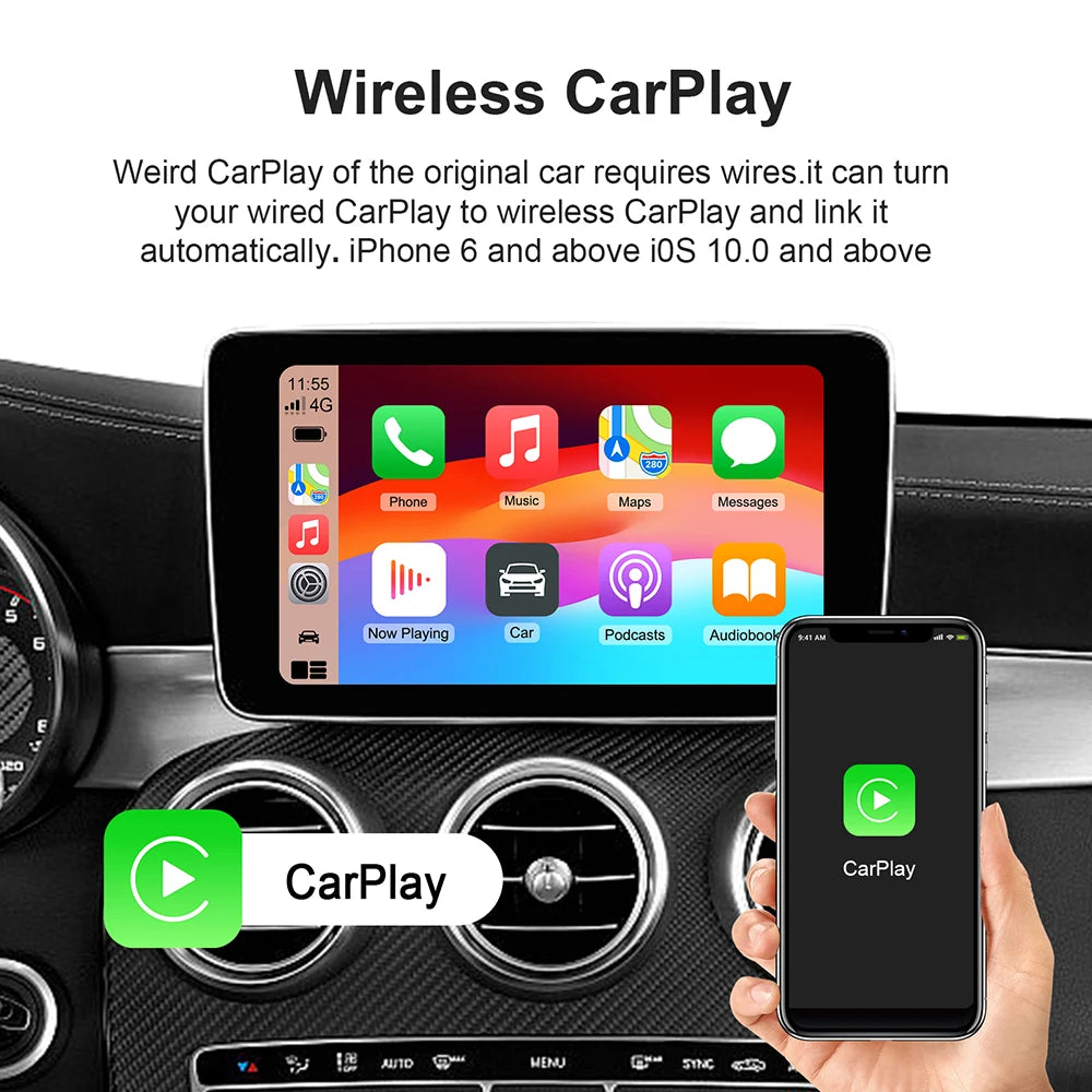 HookUpCo. Wireless CarPlay Adapter for Android 13 - HookUpCo.