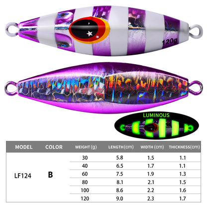 Bionic Glowing Metal Jig Fishing Lure for Nighttime Success