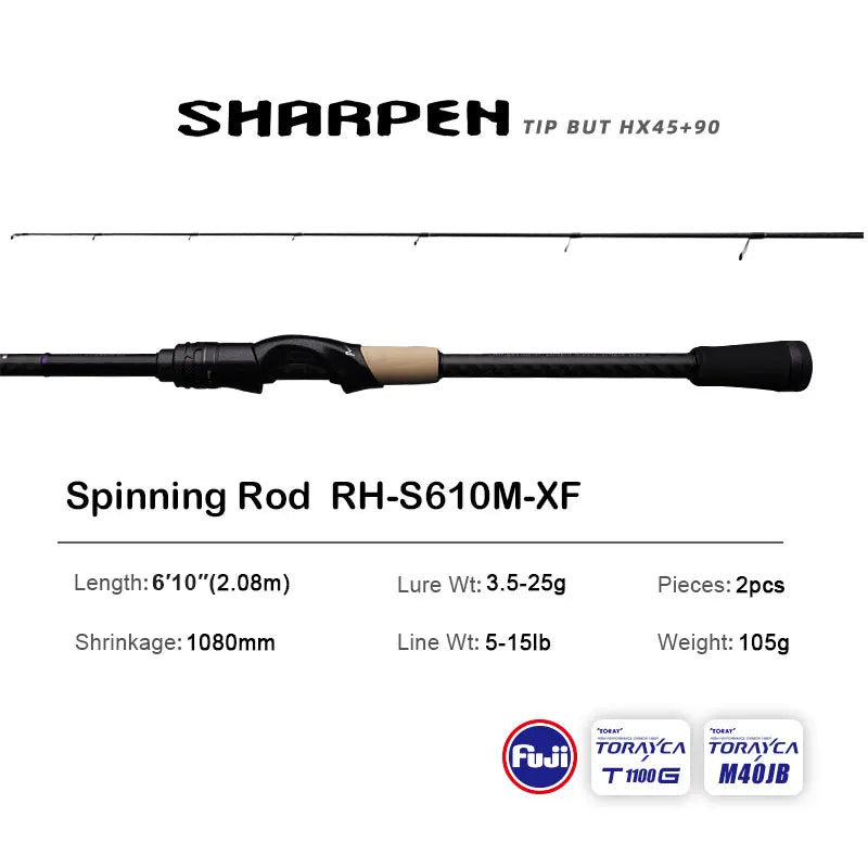 HookUpCo. PureLure Spinning Rod for Bass Fishing - HookUpCo.