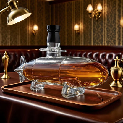 Submarine-Shaped Whiskey Decanter for Entertaining