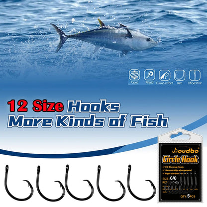 HookUpCo. Black Circle Hooks for Tuna Fishing - HookUpCo.