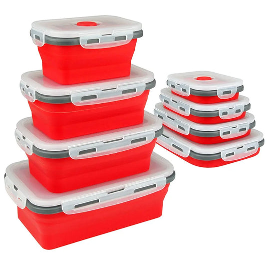 HookUpCo. Collapsible Silicone Food Storage Bowls