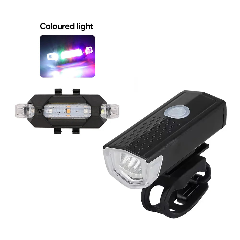 Rechargeable LED Bicycle Light Set for Safe Night Riding
