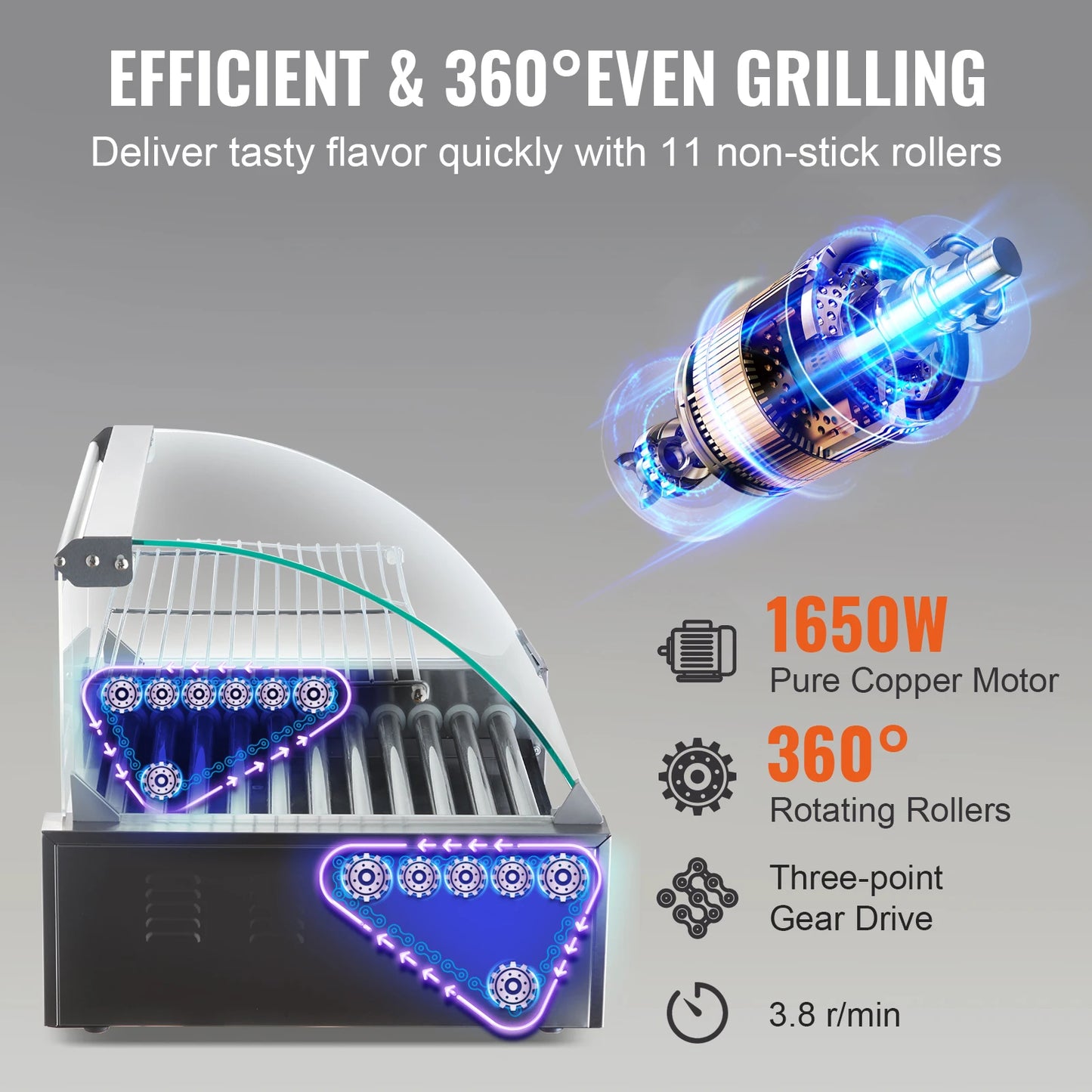 HookUpCo. Electric Hot Dog Roller