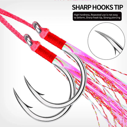 High Carbon Steel Double Barbed Fishing Hooks