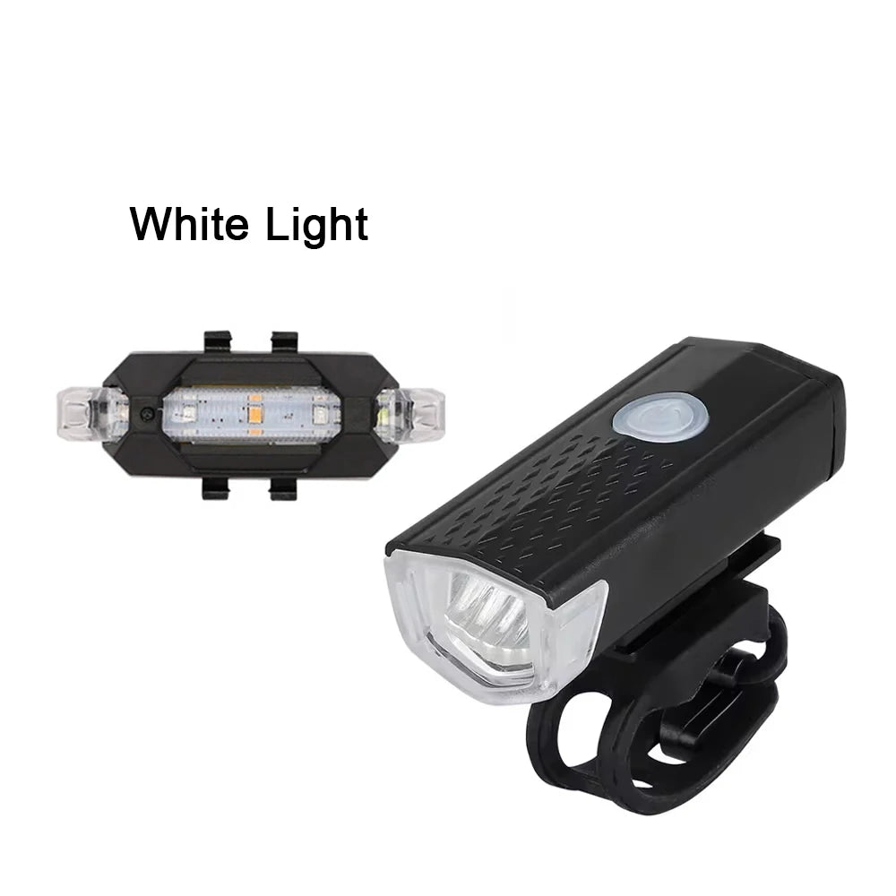 Rechargeable LED Bicycle Light Set for Safe Night Riding