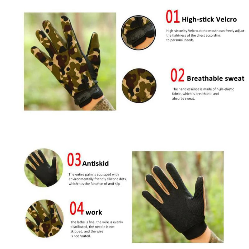Breathable Non-Slip Outdoor Gloves for Fishing and Riding
