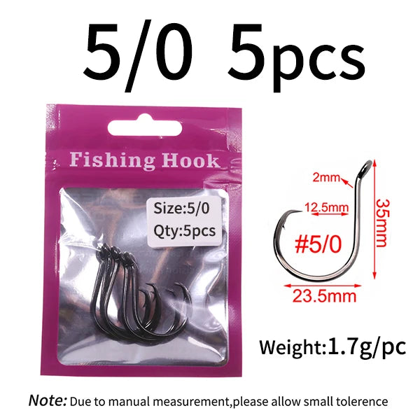 HookUpCo. Heavy-Duty Black Nickel Fishing Hooks - HookUpCo.