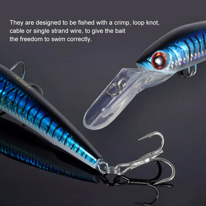 HookUpCo. 14cm Trolling Minnow Lure for Tuna - HookUpCo.