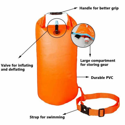 Multifunctional Waterproof Swim Float Bag for Water Sports