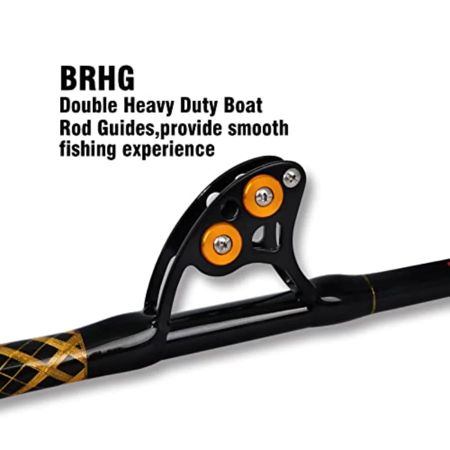 HookUpCo. Bent Butt Saltwater Fishing Rod 2-Piece - HookUpCo.
