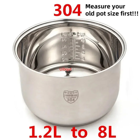 304 Stainless Steel Non-Stick Rice Cooker Inner Pot Replacement