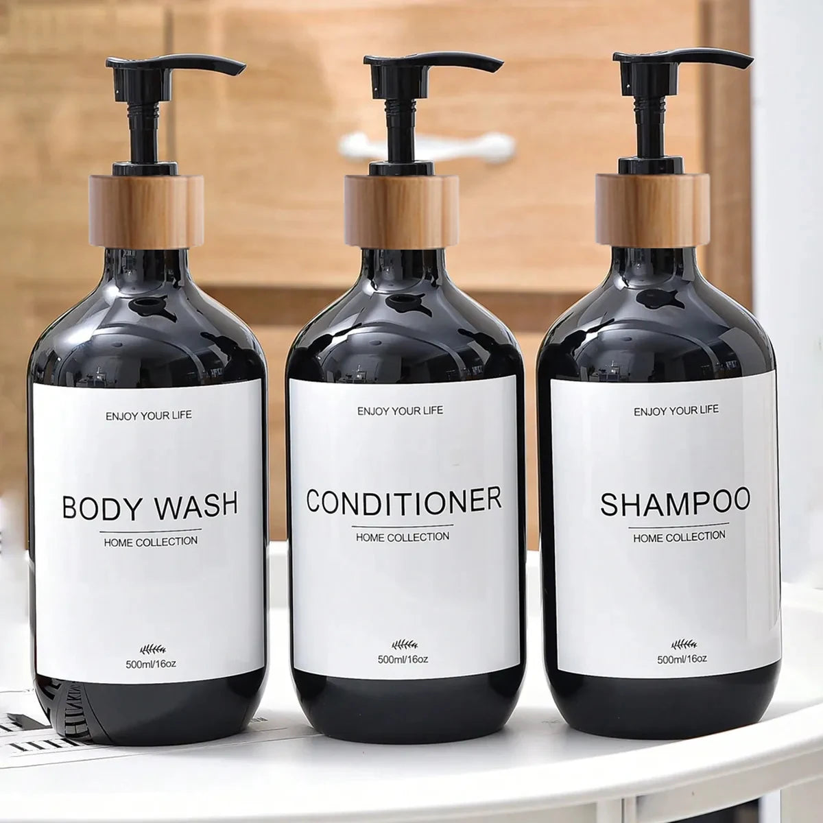 Stylish 3-Piece Waterproof Lotion Dispenser Set