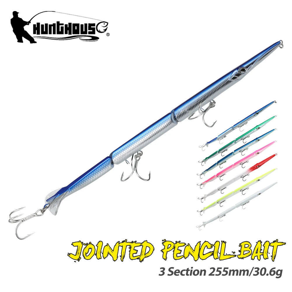 HookUpCo. Jointed Pencil Fishing Lure for Versatility Fishing Tackle