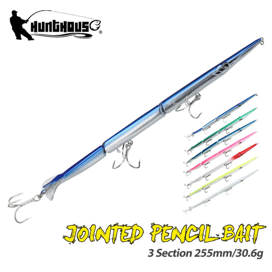 HookUpCo. Jointed Pencil Fishing Lure for Versatility Fishing Tackle