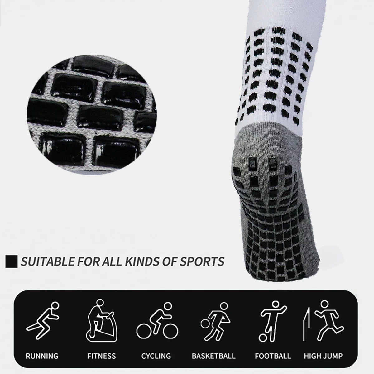 Professional Long Soccer Socks with Non-Slip Silicone Grip